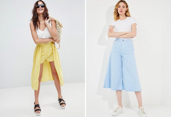 длинная юбка шорты