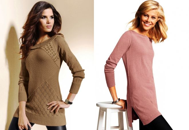 удлиненные женские свитера