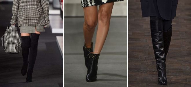 женские черные сапоги